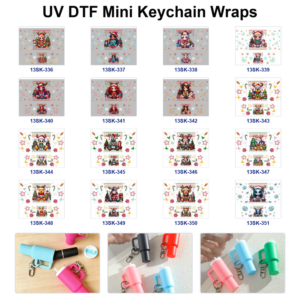 Wholesale 8pcs Christmas Elf Mini Cup Keychain Sticker