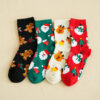 oly-2aaef058b28f60f2e777c184c80641a3 Wholesale Cartoon Deer Pattern Christmas Socks Mid Calf Tube Socks Fashion Accessory