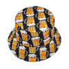 oly-2ab928cad41452ebba11cb7febb9b6b7 Wholesale Black Beer Pattern Reversible Bucket Hat Everyday Sun Protection Hat for Men