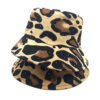 Wholesale Trendy Leopard Print Bucket Hat Casual Sun Protection Cap for Men Women