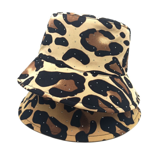 Wholesale Trendy Leopard Print Bucket Hat Casual Sun Protection Cap for Men Women