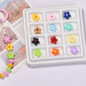 Mixed color dot oil flowers