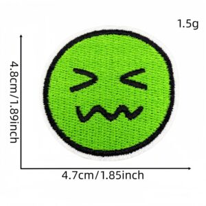 Round expression cloth sticker 13#