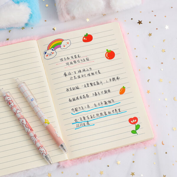 Wholesale Cute Plush Unicorn Journal A5 Pink Notebook for Kids Gift Resale Accessory