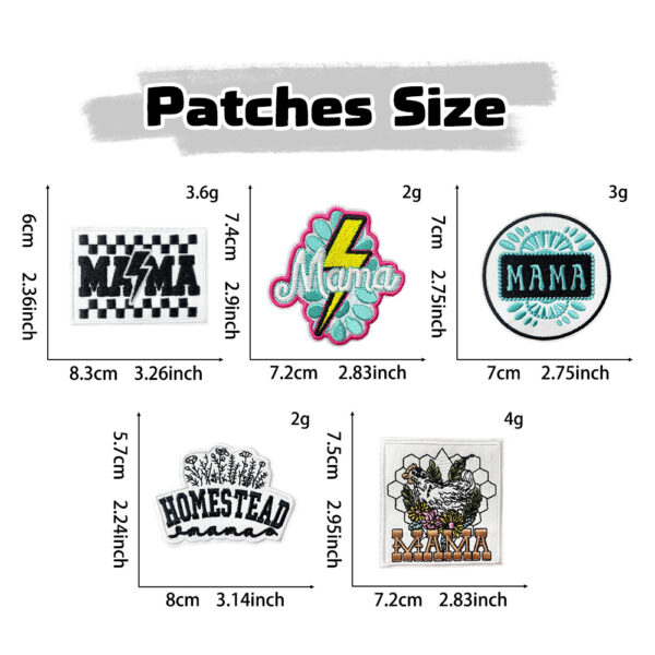 oly-2aefb6e24f316108c59eb11bc689de00 Wholesale Fashion Accessory MAMA Alphabet Embroidery Patch DIY Iron-On for Shoes Hats