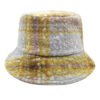 Wholesale Retro Plaid Teddy Fleece Bucket Hat Stylish Casual Fashion Accessory for Men Women Gift Resale