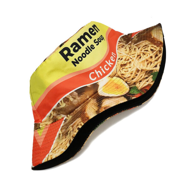 Wholesale Fashion Bucket Hat with Ramen Print Sunscreen Cap for Everyday Outdoor