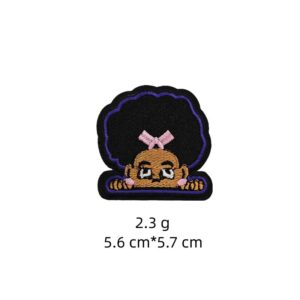 8# Black girl Hot Melt Adhesive cloth stickers