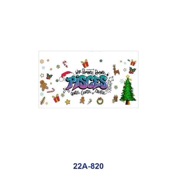 oly-2afe030e2ac2f6b61cd40d962936e76b Wholesale 5pcs Cheerful Graffiti Zodiac Letter Christmas Tree Gingerbread Candy Cane Gift Reindeer Snowflake Rose Teapot Mixed Decor Prints 16oz Cup UV DTF Wraps
