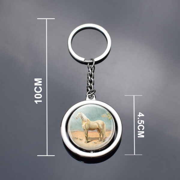 oly-2b1031fac69d386d3b3c2909371dee18 Wholesale Metal Horse Keychain Stress Relief Rotating Key Ring Gift Boutique Resale Car Key Accessory