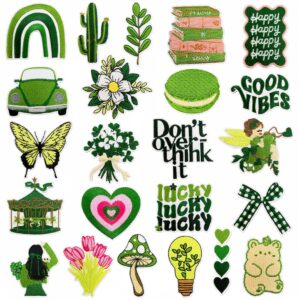 oly-2b1e5ed6084acda8fd6d73191818f0a2 Wholesale Polyester Iron-On Embroidered Patch Forest Fairy Green Macaron DIY Accessory