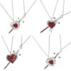 Wholesale Stainless Steel Heart Pendant Necklace Trendy Sword Love Design for Everyday Wear Fashion Jewelry Accessory