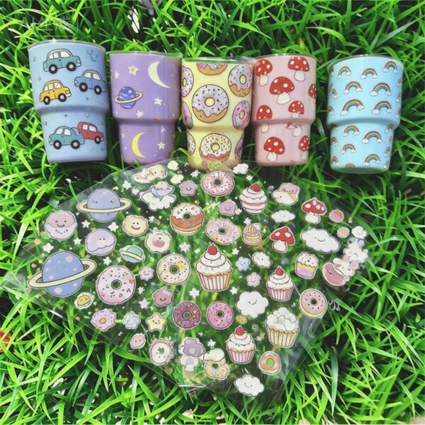 Wholesale 8pcs Lovely Little Witch 3oz Cup Stickers Wrap OLY Exclusive