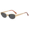 Wholesale Stylish Oval Metal Frame Sunglasses UV400 Fashion Accessory Gift Boutique