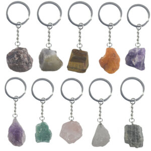 oly-2b79668c4b5178ea6e28d75374c74589 Wholesale Irregular Natural Stone Keychain Pendant Red Agate Crystal Bag Charm Car Key Accessory Gift