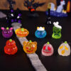 Wholesale Halloween Luminous Pumpkin Ornament Cartoon Resin Craft for Home Decor DIY Accessory