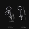 oly-2b95b2d52a64ae3b085648f3314f5947 Wholesale Western Style Cross Pendant Keychain Metal Silver Bag Charm Jewelry Accessory