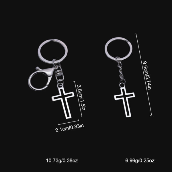 oly-2b95b2d52a64ae3b085648f3314f5947 Wholesale Western Style Cross Pendant Keychain Metal Silver Bag Charm Jewelry Accessory