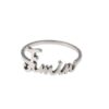 oly-2b9cab79304c237a9f89740238540e09 Wholesale Polished Alloy Bohemian Letter Ring Trendy Unisex Jewelry Accessory