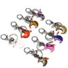 Wholesale Natural Amethyst Crystal Woven Moon Bag Charm Keychain Decorative Accessory