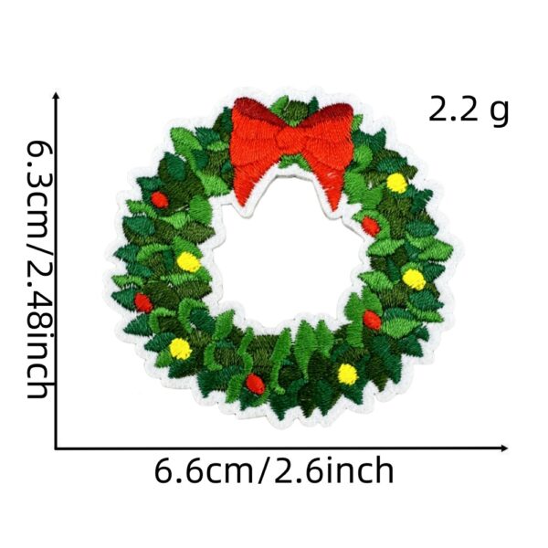 Wholesale Polyester Thread Christmas Cloth Stickers Santa Snowman Reindeer Decorative Patches Home Decor