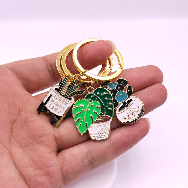 Wholesale Korean Style Alloy Succulent Plant Keychain Fashion Accessory