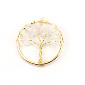 Gold + white crystal (synthetic)—3cm