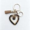Wholesale Heart Wire Wrapped Amethyst Natural Stone Keychain Decorative Accessory Gift