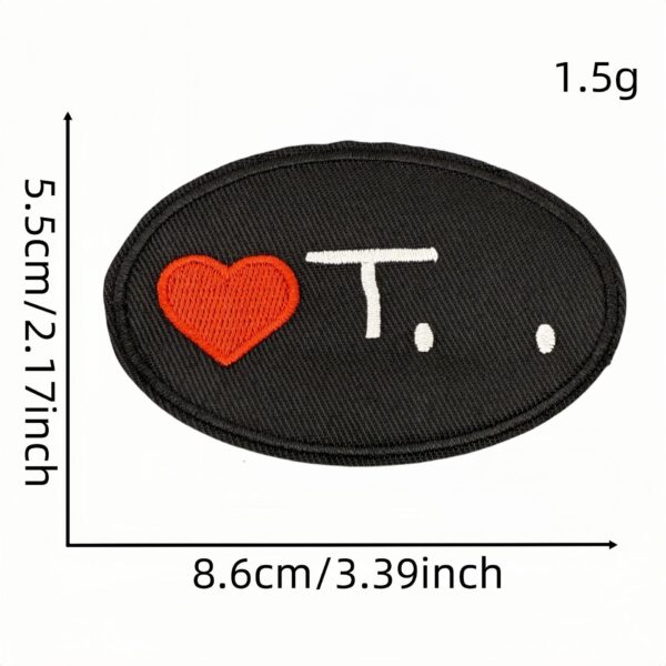 Wholesale Trendy Red Embroidered Cloth Patches Polyester Thread Decorative Sewing Accessories