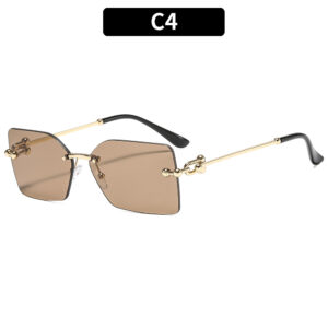 C4-gold frame light tea slices