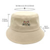 oly-2c4cb1d8ad19207895cc1bf3d205db39 Wholesale Stylish Cartoon Cat Embroidered Bucket Hat Black Sun Protection Outdoor Casual Hat