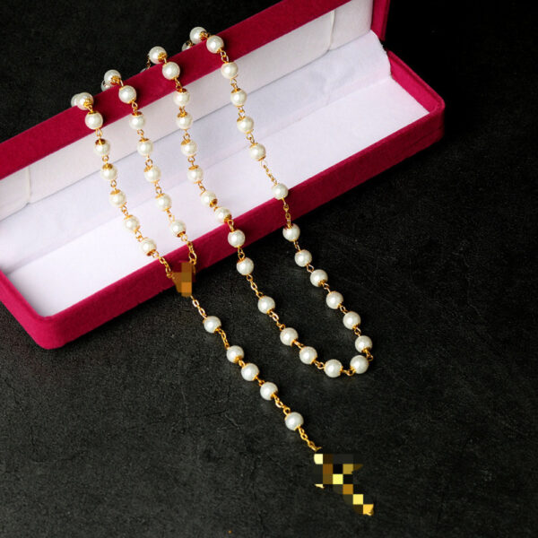 Wholesale Gold Pearl Cross Necklace Layering Jewelry Fashion Accessory Gift