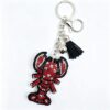 oly-2c565ec1cba987f3eccef12c474d249b Wholesale Fashion Rhinestone Lobster Keychain Leather Tassel Bag Charm for Boutique Resale