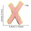 oly-2c5f9dc8ac34223315cc6d5ada7a9015 Wholesale Polyester Embroidered Heart Applique Patch with Gold Edge DIY Accessory for Valentine's Day