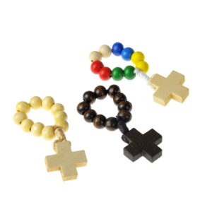 Wholesale Handmade Wooden Bead Finger Rosary Cross American Style Gift Fashion Accessory