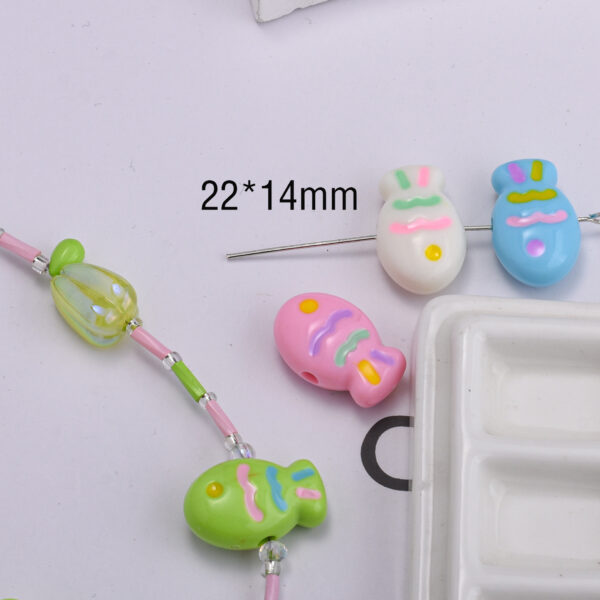 oly-2c809a1c8b2f262d55771bd583599010 Wholesale Acrylic Colorful Fish Loose Beads DIY Phone Chain Bag Charm Accessory for Resale