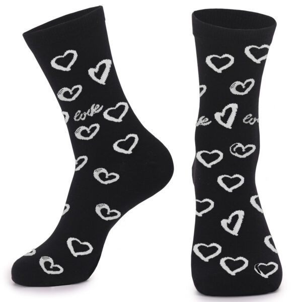 Wholesale Love Pattern Mid Calf Socks for Women Cotton Blend Knit Gift for Everyday Use