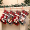 Wholesale Korean Style Plush Santa Christmas Stocking Gift Bag Large 3D Decorative for Candy Resale