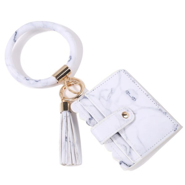 Wholesale American Country Style PU Leather Tassel Bracelet Keychain Card Holder Fashion Accessory Gift for Everyday Wear
