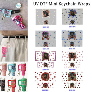 Wholesale 8pcs Scripture Floral Mini Keychain Sticker