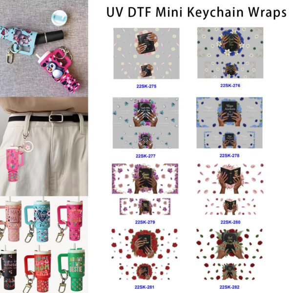 oly-2d0b2330f53638274b81138506f1a35d Wholesale 8pcs Scripture Floral Mini Keychain Sticker