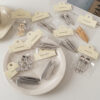 Wholesale Brushed Metal Oval Duckbill Hair Clips Fashion Hair Accessory for Gift or Boutique Resale