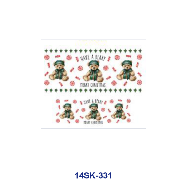 oly-2d16e9de4fe33314872110653f55f7ff Wholesale 2/4/8pcs Christmas Bear Theme Mini Cup Keychain Sticker