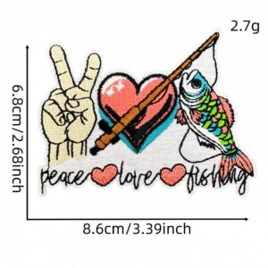 Fishing theme cloth sticker 5 #