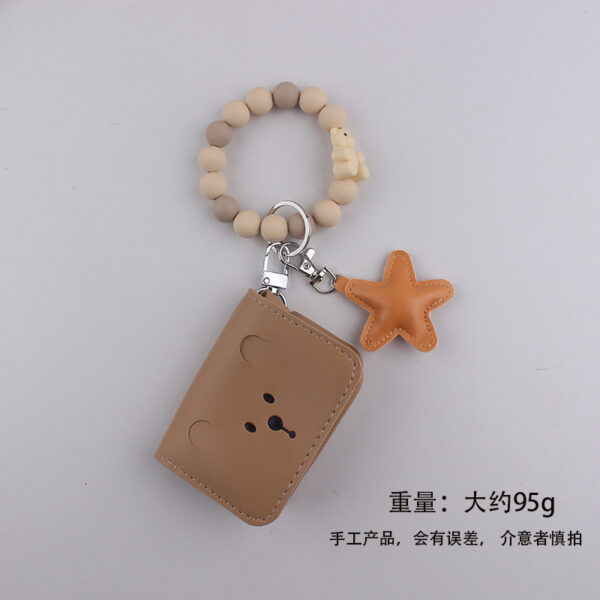 Wholesale Cute Bear Silicone Wallet Card Holder Keychain Decorative Accessory Party Gift