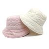 Wholesale Chic Beige Quilted Bucket Hat for Women, Polka Dot Heart Pattern, Casual Winter Accessory