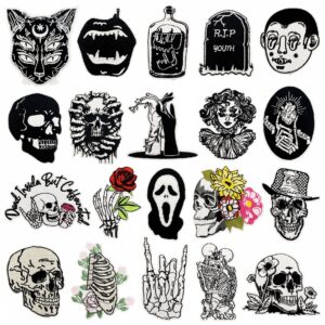 oly-2d28cac1b598f604ed8a5ac377599f59 Wholesale Trendy Skull Cloth Patch Iron-On Embroidered DIY Decorative Fashion Accessory