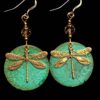 oly-2d2b5b0d2f2ca0e371cb83d5e7c9ca0d Wholesale Trendy Dragonfly Earrings Bronze Green Alloy Ethnic Style Women's Jewelry