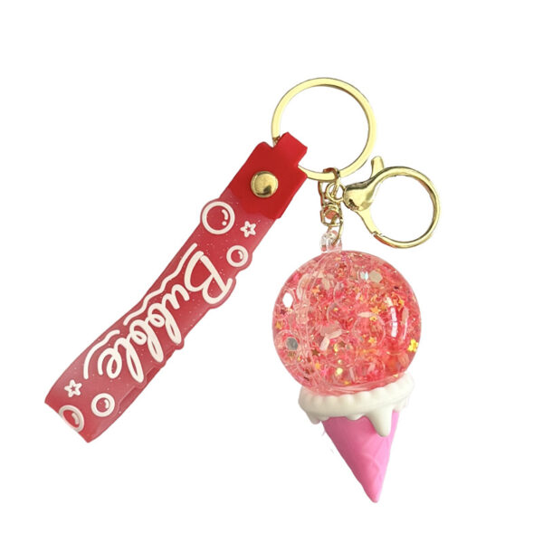 Wholesale Acrylic Glow in the Dark Ice Cream Keychain Bag Charm Car Accessory Gift