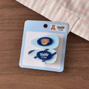 3 # Light blue oval water drop-2pcs